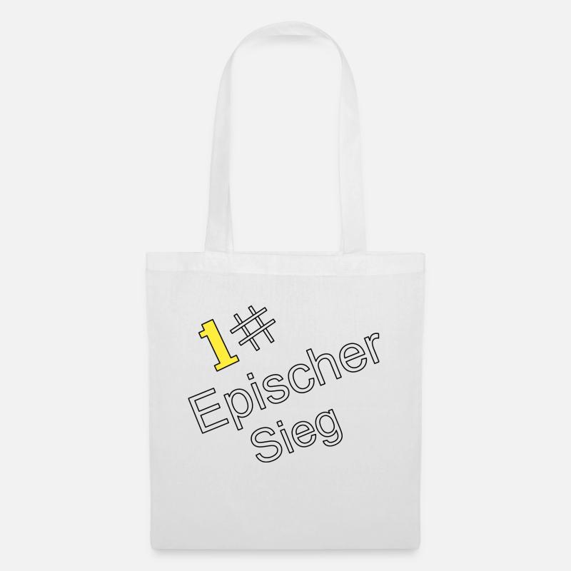 1# Epischer Sieg / Gewonnen und der 1# - Stoffbeutel - Weiß
