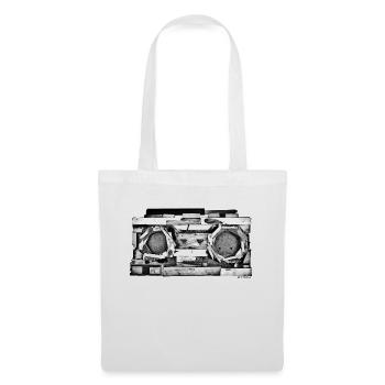 Boombox Retro Recorder Design für Kassettenkinder - Stoffbeutel - Weiß - Vorne