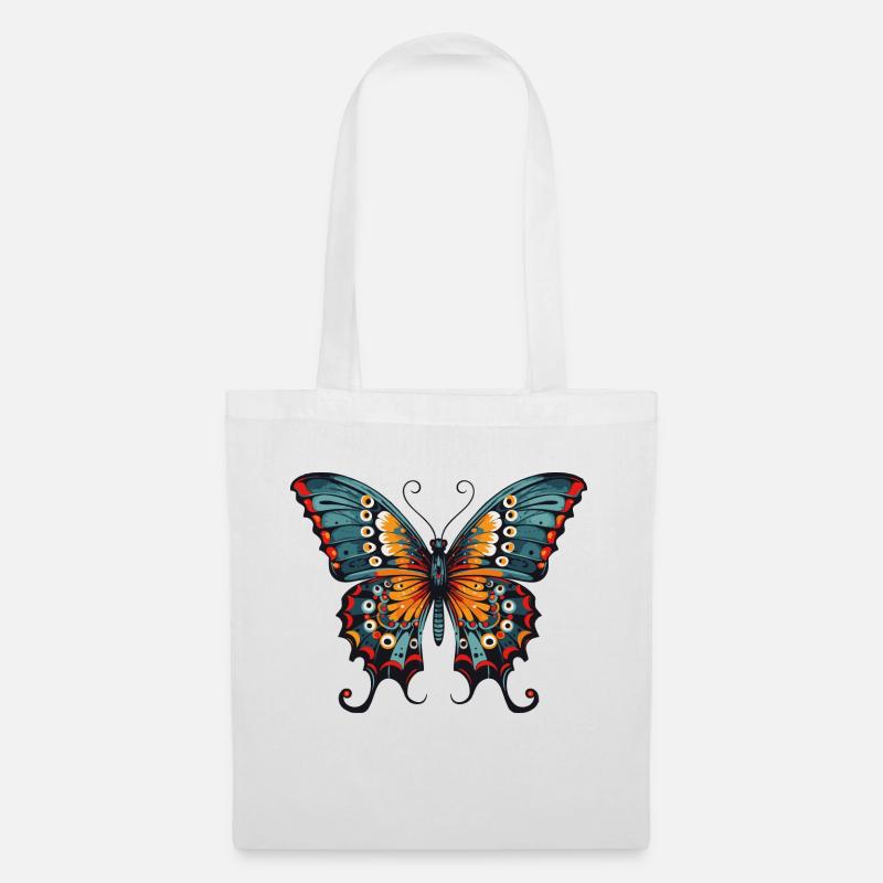 Papillon - Sac en tissu - blanc