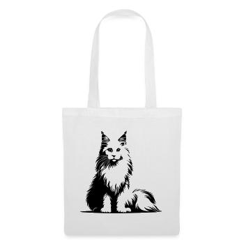 Maine Coon Cat - Tote Bag - white - Front