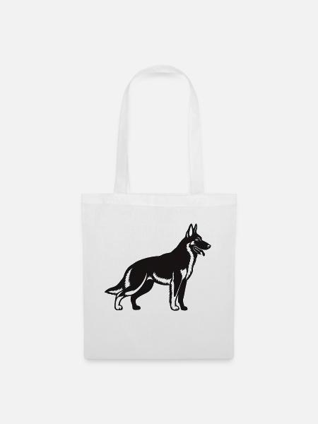 Belgischer Malinois-Schäferhund - Stoffbeutel - Weiß