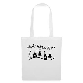 Frohe Weihnachten – Stilvolles Weihnachtsdesign fü - Stoffbeutel - Weiß - Vorne