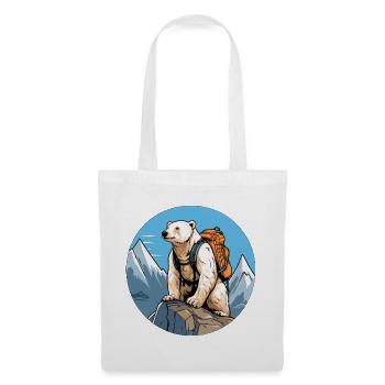 Polar Bear Mountaineer / Hiking Polar Bear - Tote Bag - white - Front