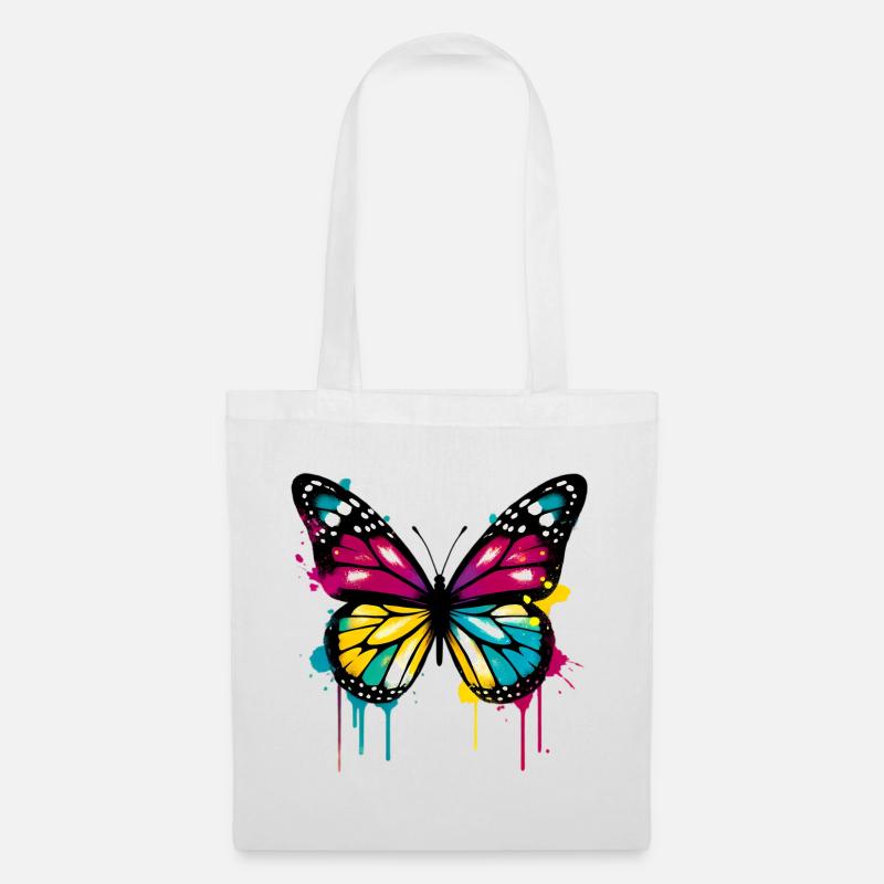 Schmetterling - Stoffbeutel - Weiß