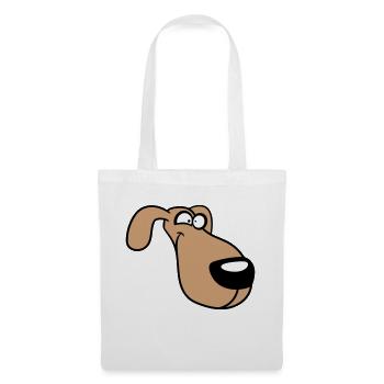 Dog Face Funny Silly Funny Crazy Comic - Tote Bag - white - Front