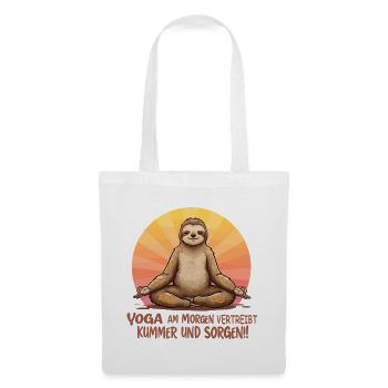 Faultier Yoga - Stoffbeutel - Weiß - Vorne