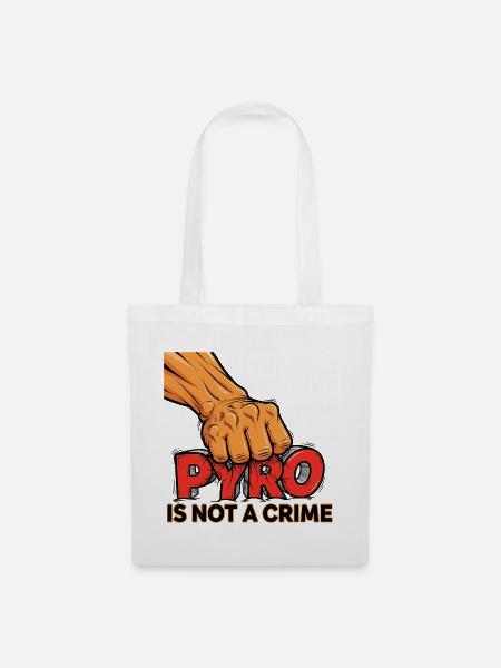 Pyro Statement Shirt – Dein Feuerwerk ist Kunst! - Stoffbeutel - Weiß