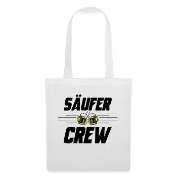 Säufer Crew Bier - Stoffbeutel - Weiß - Vorne
