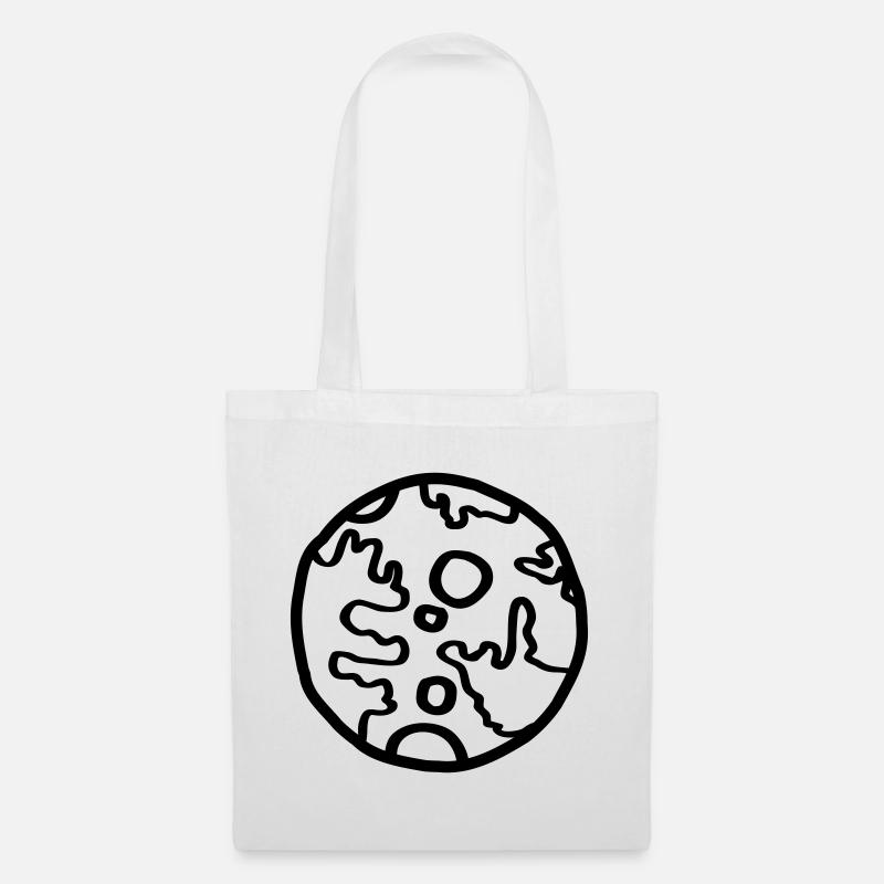 Planète Space Doodle Simple - Sac en tissu - blanc