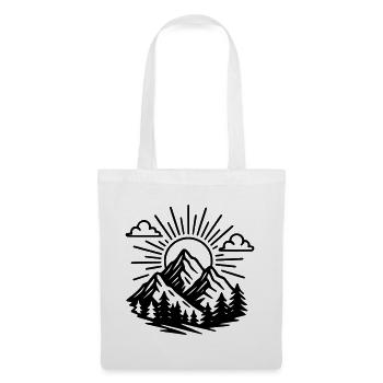 Montagnes - Sac en tissu - blanc - Devant
