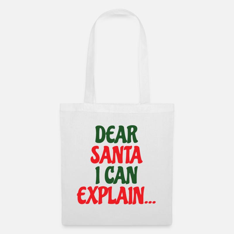 Dear Santa I Can Explain - Stoffbeutel - Weiß