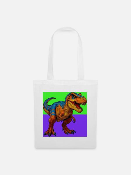 Dinosaurier - Stoffbeutel - Weiß