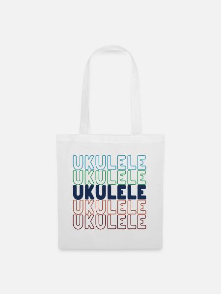 Ukulele typography - Stoffbeutel - Weiß