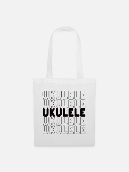 Ukulele typography - Stoffbeutel - Weiß