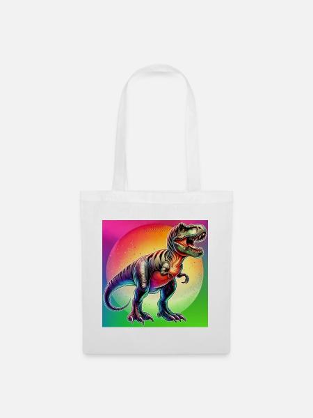 Dinosaurier - Stoffbeutel - Weiß