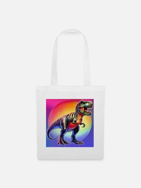 Dinosaurier - Stoffbeutel - Weiß