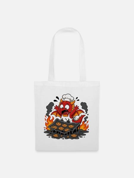 Feuerdrache Koch - Stoffbeutel - Weiß