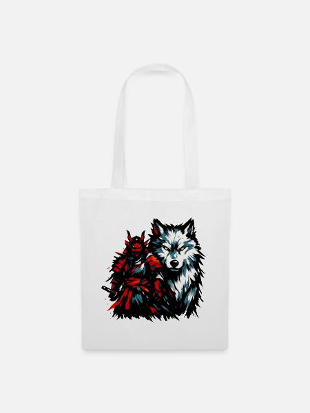 Dämonwolf und Nebelwolf Duo - Stoffbeutel - Weiß
