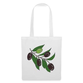 Olive branch vector print - Tote Bag - white - Front