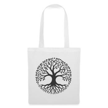 Circle Life Tree Silhouette - Tote Bag - white - Front