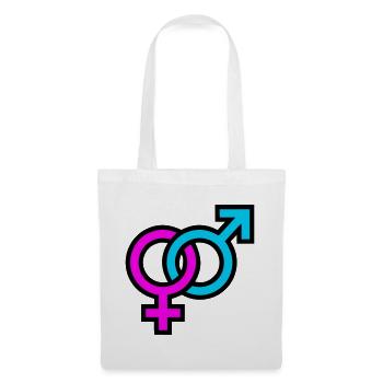 Gender Symbole Grafik - Stoffbeutel - Weiß - Vorne