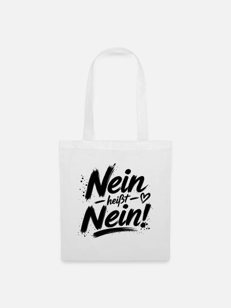 Nein heißt Nein! schwarz - Stoffbeutel - Weiß