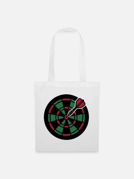 Dartscheibe Bullseye Icon - Stoffbeutel - Weiß