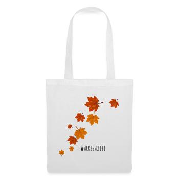 Herbstliche Laubspirale - Stoffbeutel - Weiß - Vorne