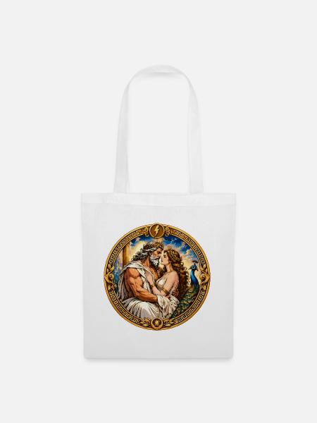 Zeus und Hera - Stoffbeutel - Weiß
