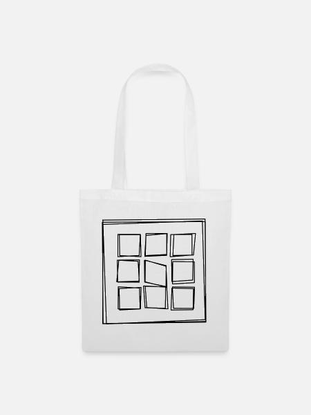 Adventskalender handgezeichnet - Stoffbeutel - Weiß