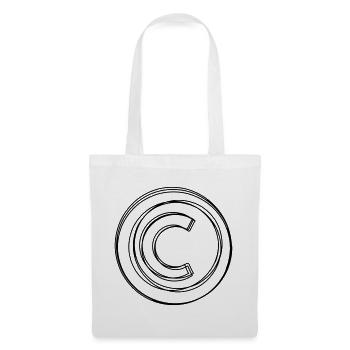 Copyrightzeichen handgezeichnet - Stoffbeutel - Weiß - Vorne