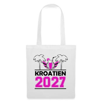 2027 Kroatien - Stoffbeutel - Weiß - Vorne