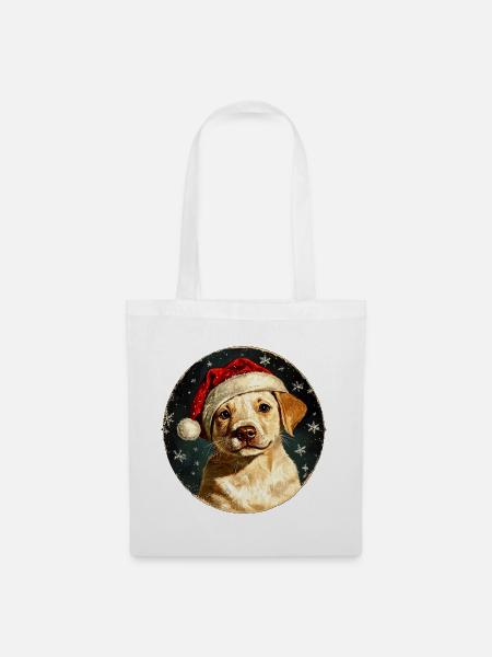 Border Collie Weihnachten - Stoffbeutel - Weiß