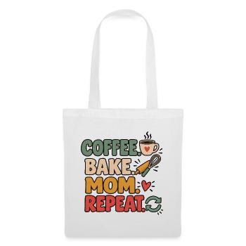 Backmama Bäckerin Köchin Mama Kaffeeliebhaberin Kunst - Stoffbeutel - Weiß - Vorne