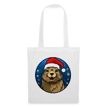 Murmeltiere Christmas - Stoffbeutel - Weiß - Vorne
