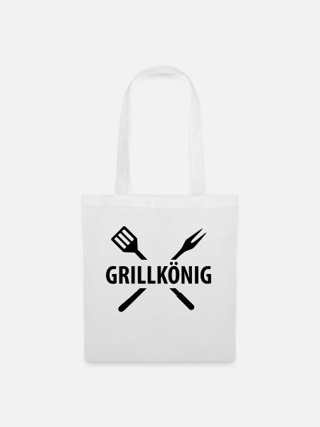 grillkönig - Stoffbeutel - Weiß