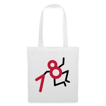 Enfin: 18 ans! - Sac en tissu - blanc - Devant