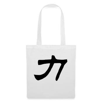 Chinese words: force - Tote Bag - white - Front