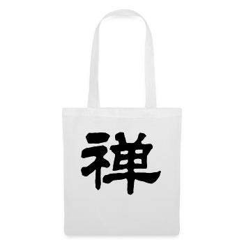 Chinese words: Zen - Tote Bag - white - Front