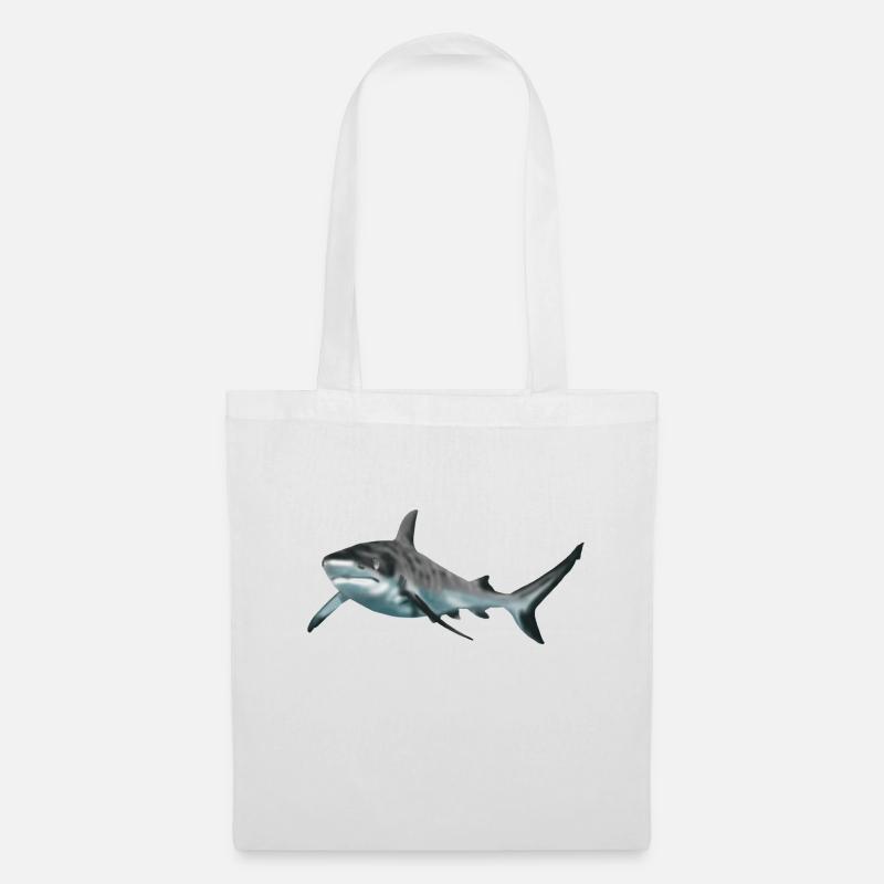 requin - Sac en tissu - blanc