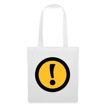 Achtung | Attention - Sac en tissu - blanc - Devant