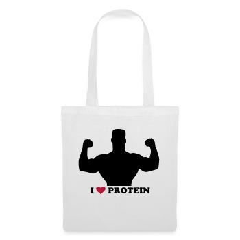 I love Protein - Stoffbeutel - Weiß - Vorne