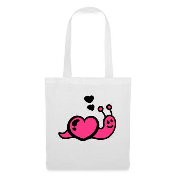Ver du cœur - Sac en tissu - blanc - Devant