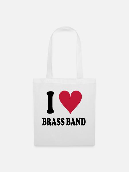 I love Brass Band - Tote Bag - white