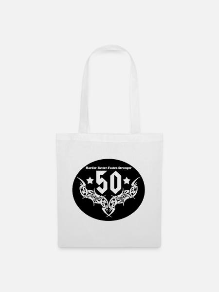 50.Geburtstag , 50 Jahre , Heavy Metal..(25) - Stoffbeutel - Weiß