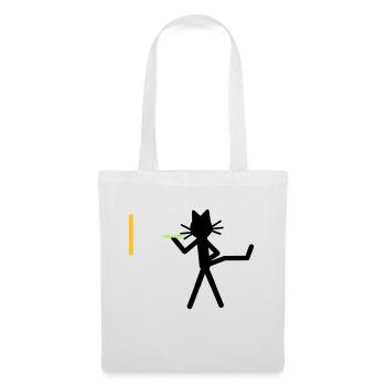 Katze Kittycat dartet - Stoffbeutel - Weiß - Vorne