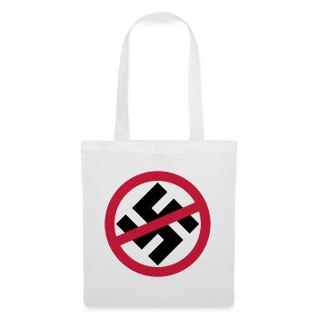 Gegen Nazis - Stoffbeutel - Weiß - Vorne