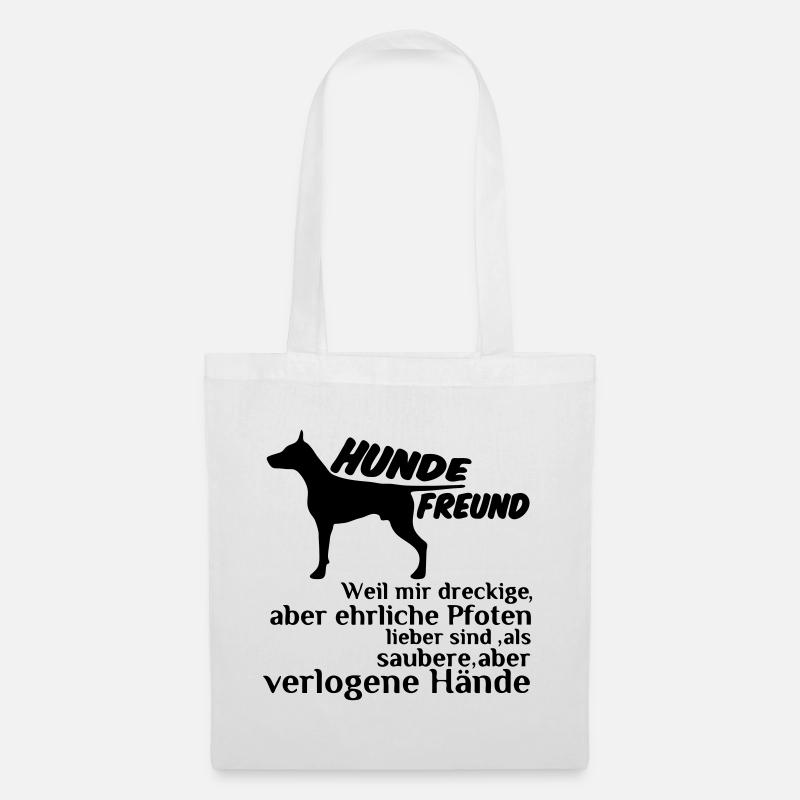 Hundefreund Hund Tier Spruch Geschenk - Stoffbeutel - Weiß