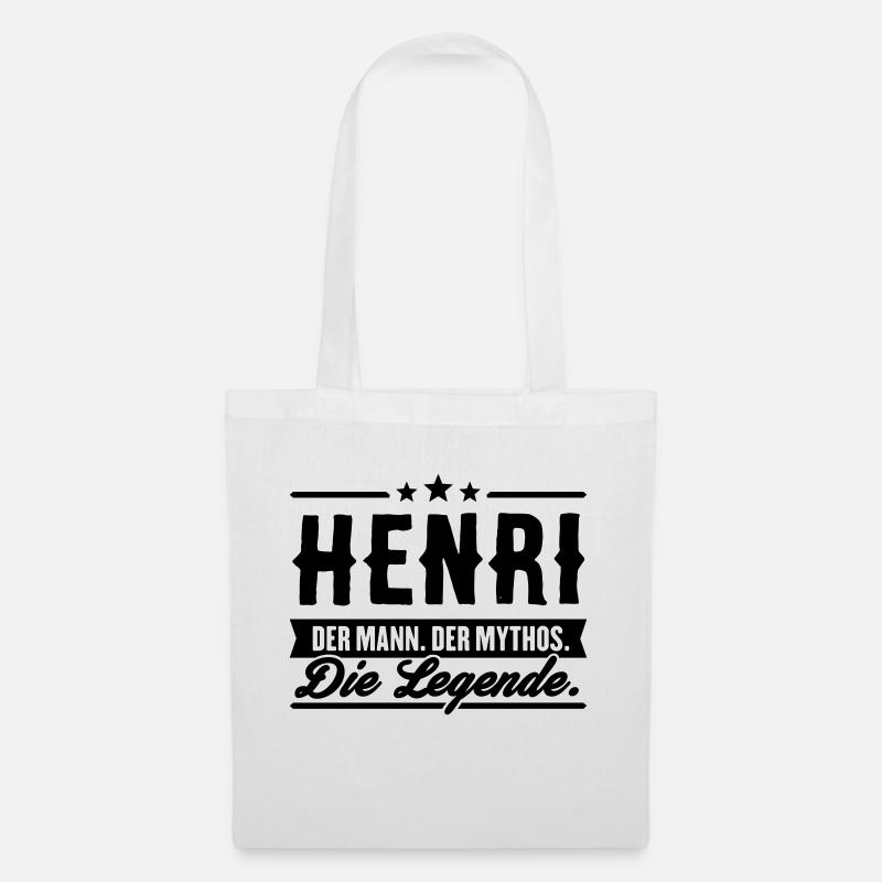 Man Myth Legend Henri - Sac en tissu - blanc