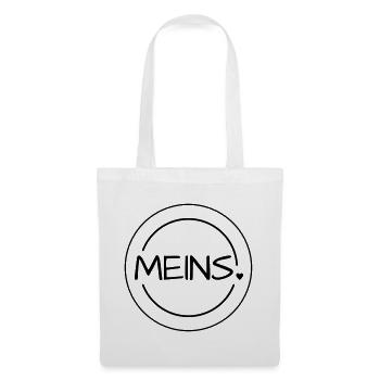 Meins mit Herz Stempel - Stoffbeutel - Weiß - Vorne